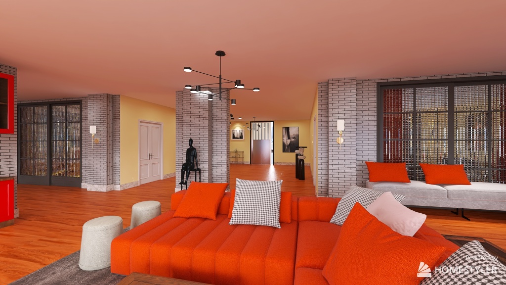 GossipGirl Chuck and Nate's Apartment 3d design renderings