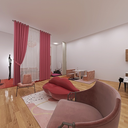 pink studio Design Rendering