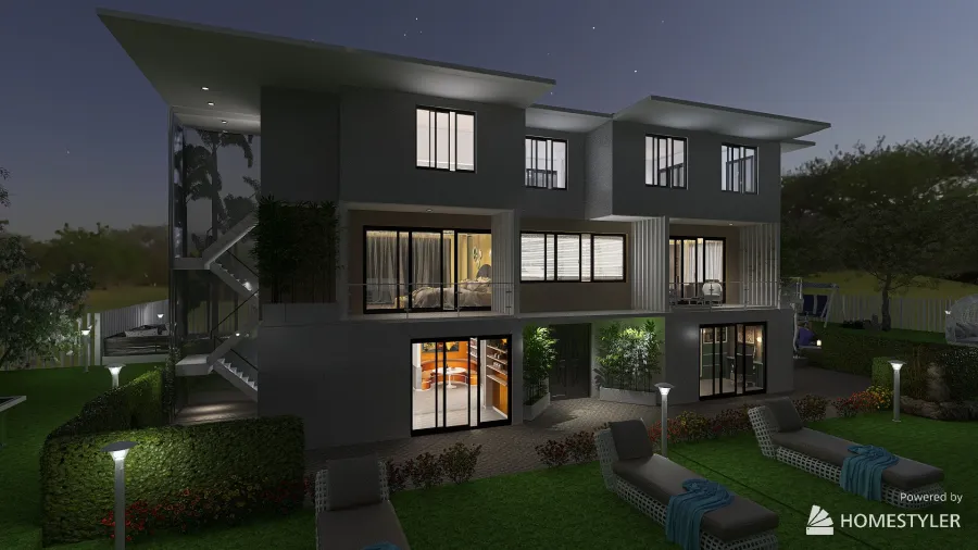 casa nuova PANORAMICA 3d design renderings