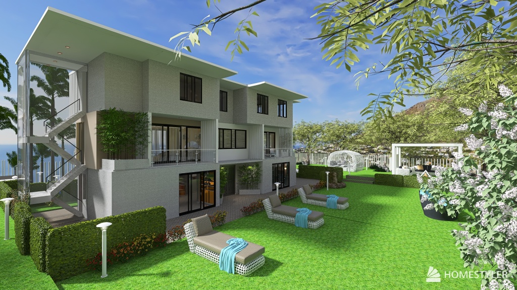 casa nuova PANORAMICA 3d design renderings