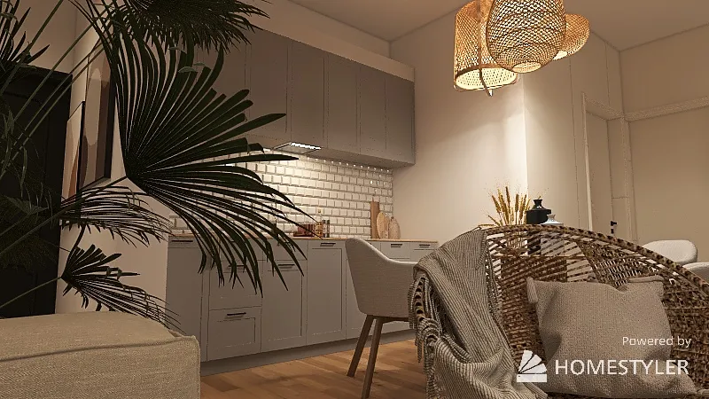 Bohemian apartment 3d design renderings