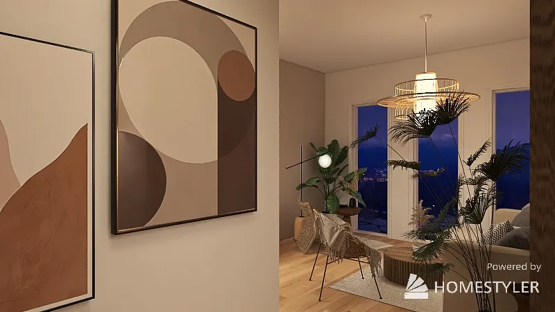Bohemian apartment 3d design renderings