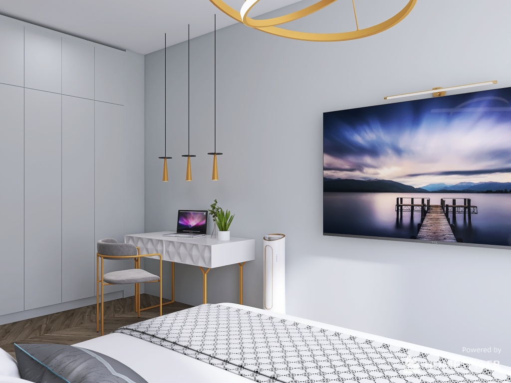 Elena's bedroom 3d design renderings