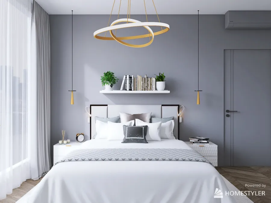 Elena's bedroom 3d design renderings