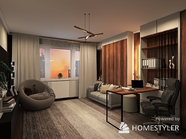 Кімната універсальна - вітальня/спальня design ideas & pictures (73 sqm ...