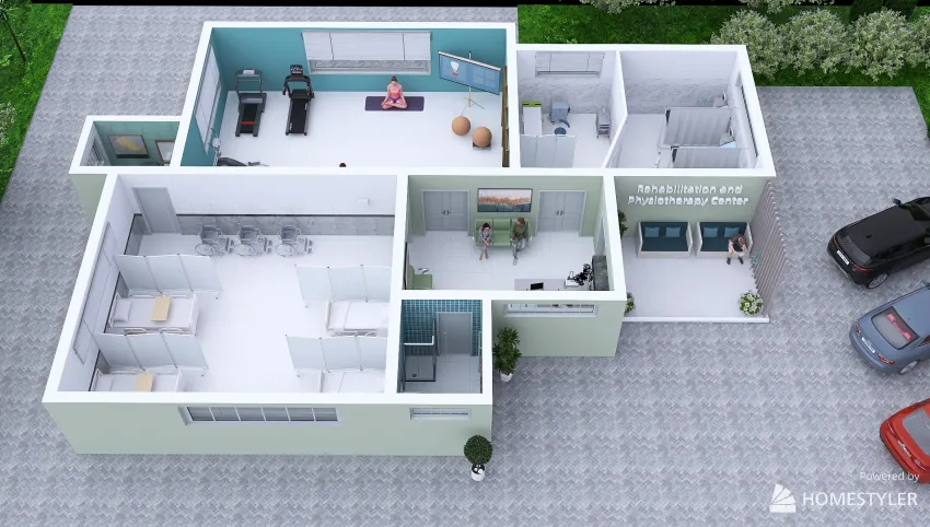 #MedicalCareContest - Rehabilitation and physiotherapy center 3d design picture 1093.89