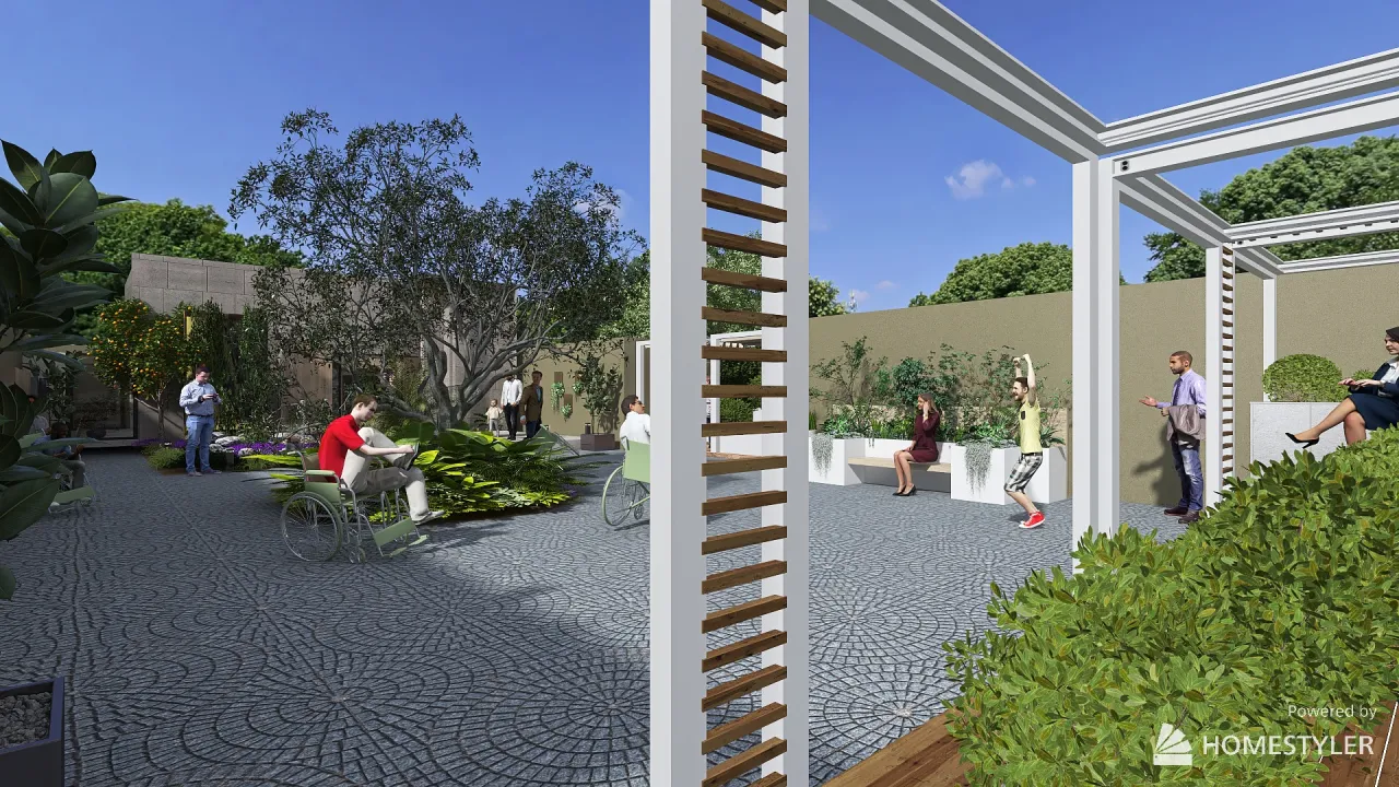 Courtyard 3d design renderings