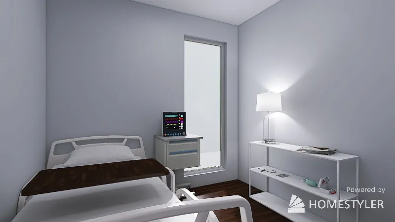Patient room 3d design renderings