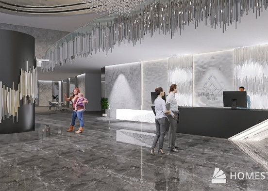 Hotel Lobby Design Rendering