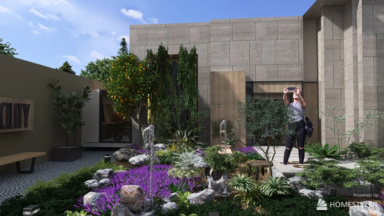 Courtyard 3d design renderings