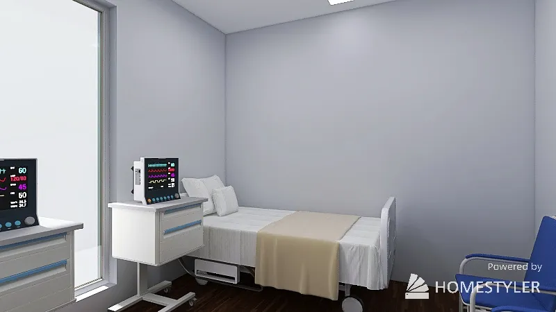 Patient room 3d design renderings