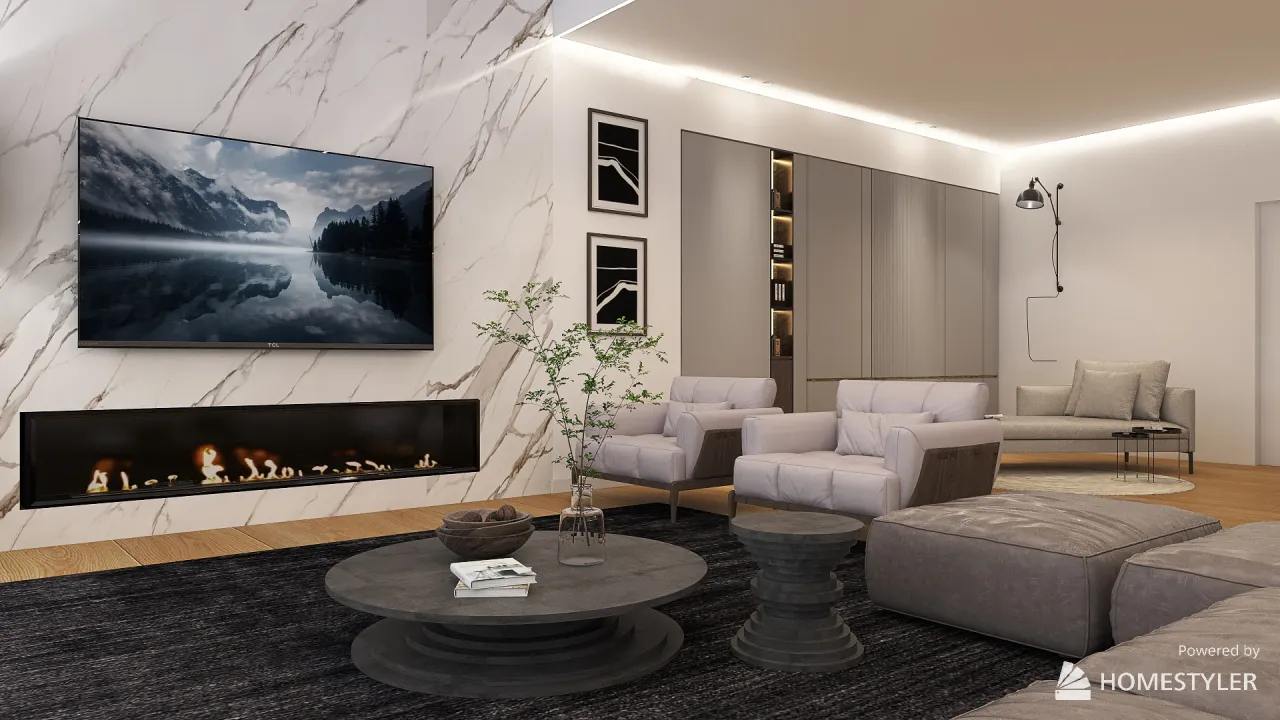 LivingDiningRoom 3d design renderings