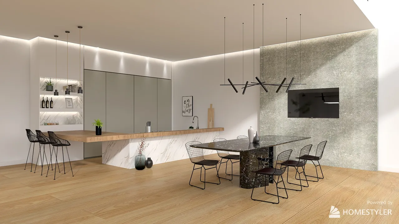 LivingDiningRoom 3d design renderings