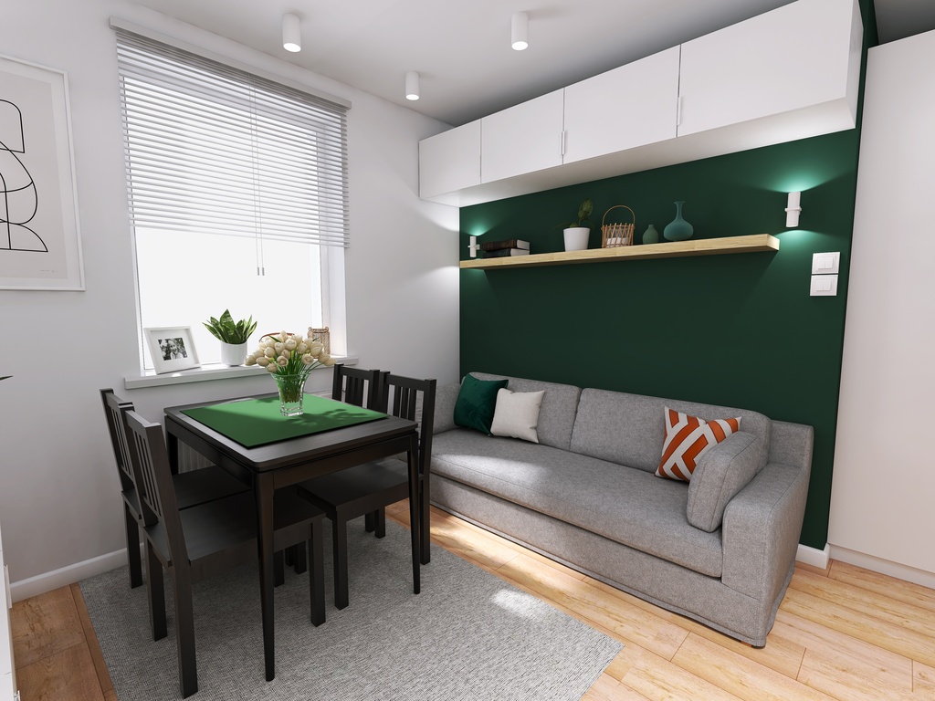 Kawalerka 1 3d design renderings