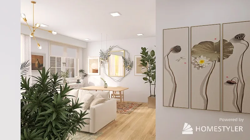 My dream 1 bedroom apartment 3d design renderings