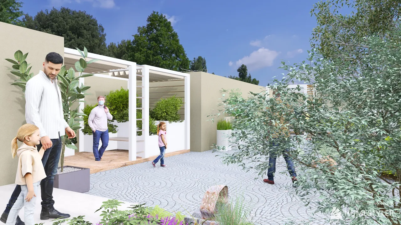 Courtyard 3d design renderings