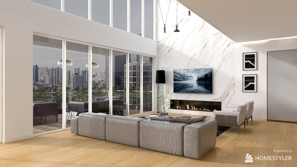 Penthouse in NYC 3d design renderings