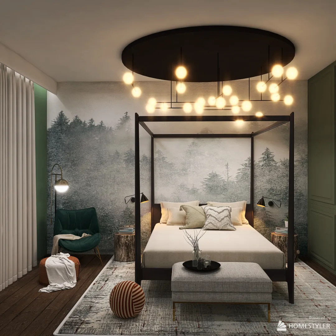 camera da letto 3 3d design renderings