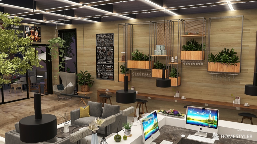 Café Lodge (Rooftop Garden) 3d design renderings