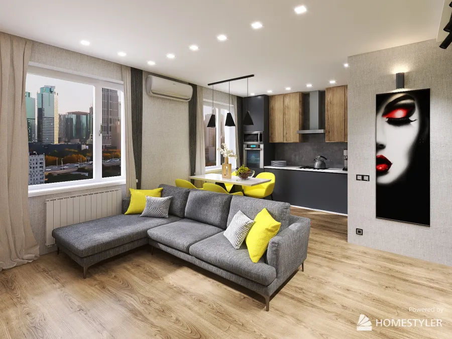 Kuzmich's apartment 3d design renderings