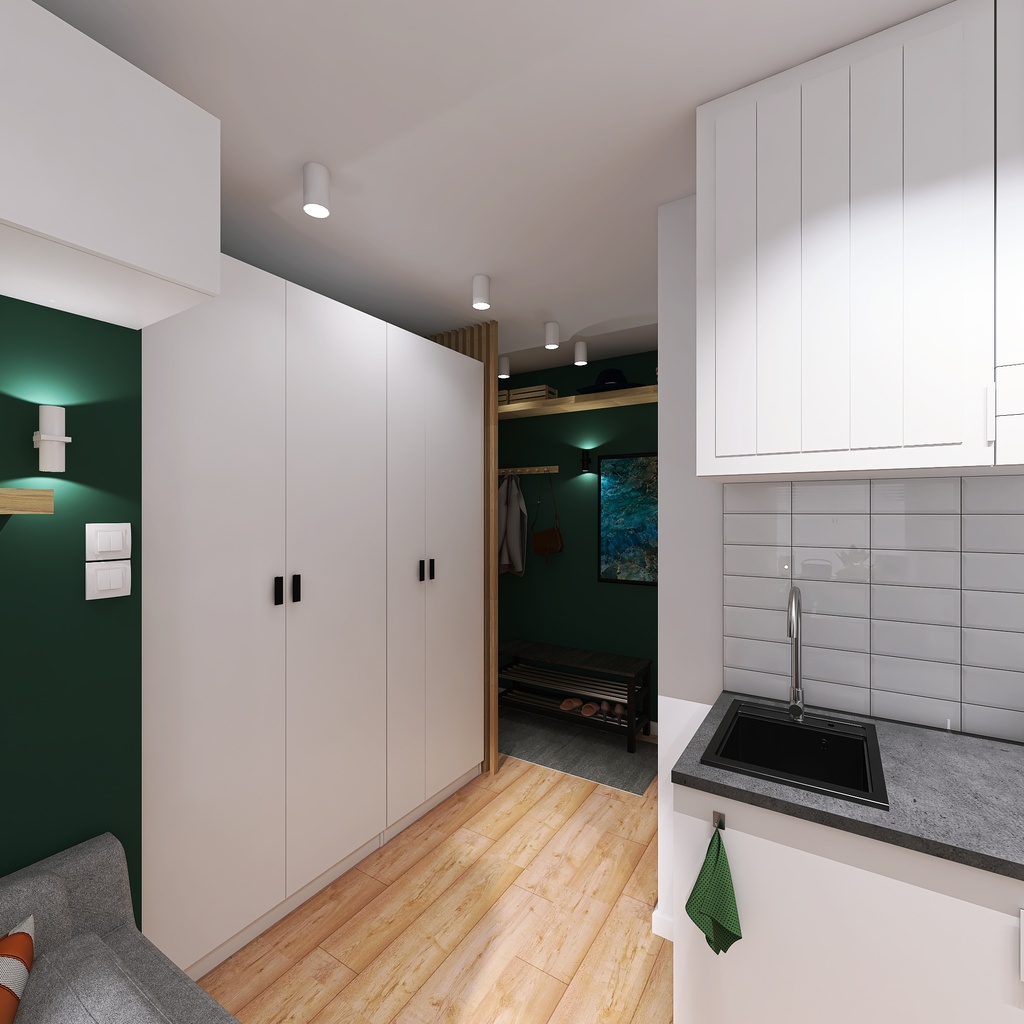 Kawalerka 1 3d design renderings
