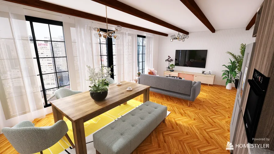 Fresh modern apartment 3d design renderings