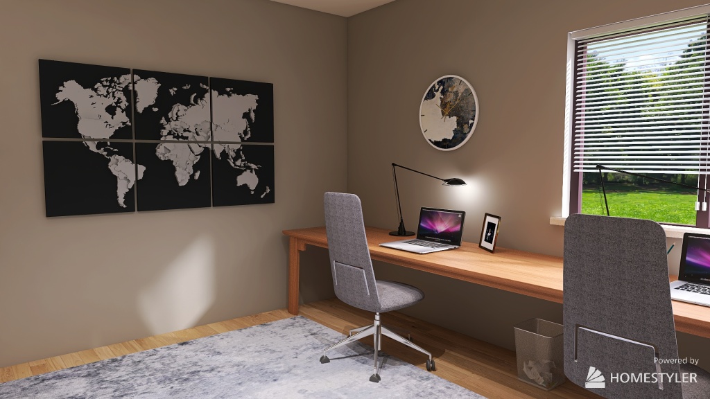 Loft Modern Home Ofiice 3d design renderings