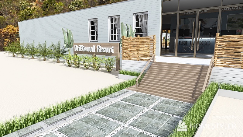 Driftwood Resort 3d design renderings