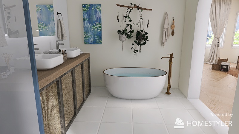 Villa 3 Bathroom 3d design renderings