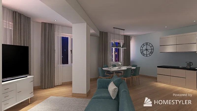 LivingDiningRoom 3d design renderings