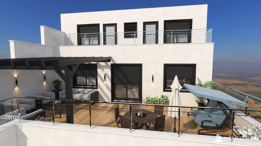 Roof Duplex Apartment 3d design renderings