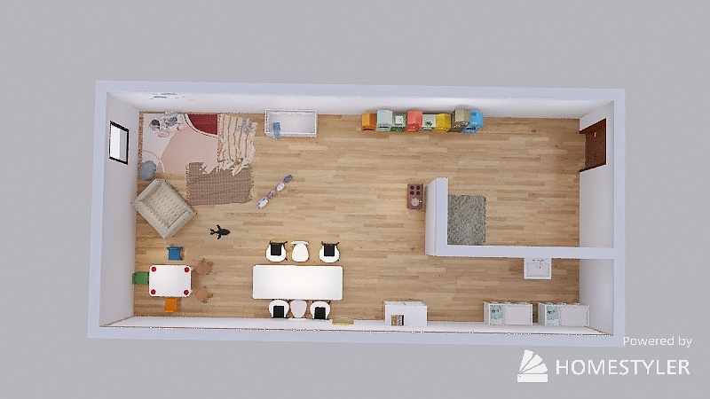 Sala de Maternal 3d design renderings