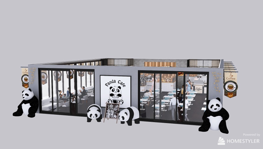 Panda Café 3d design picture 209.6
