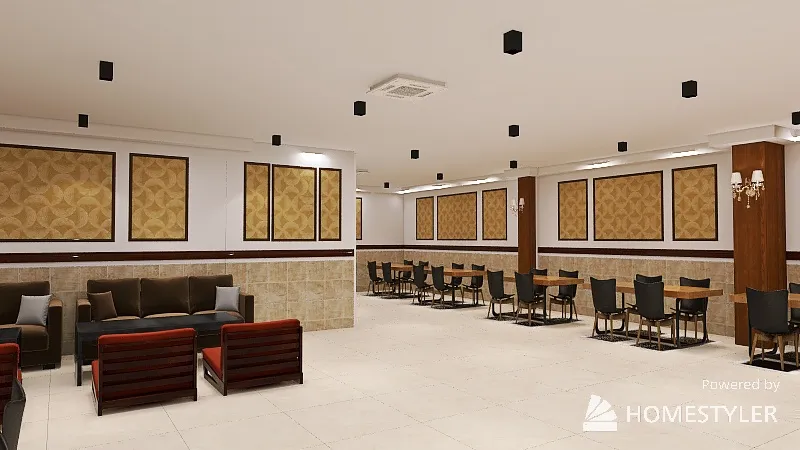 restaurant  option 2 3d design renderings