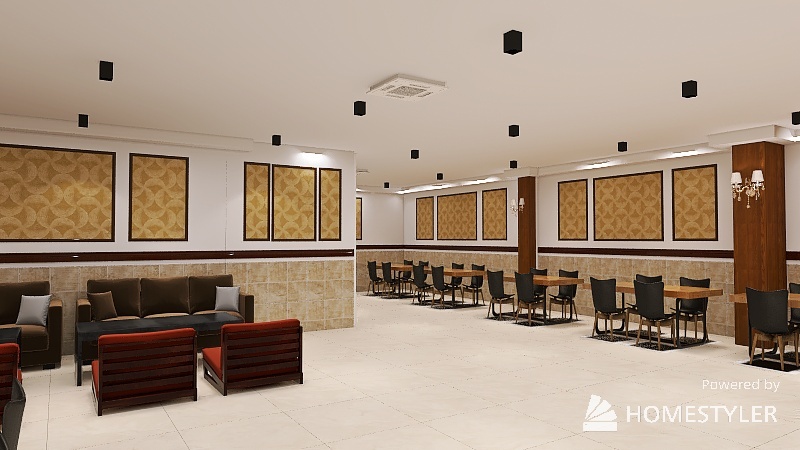 restaurant  option 2 3d design renderings
