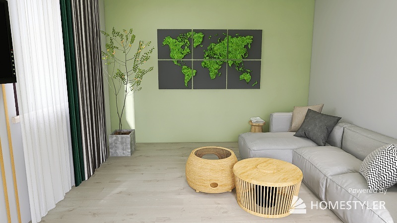 Living-room, fam Bratu 3d design renderings
