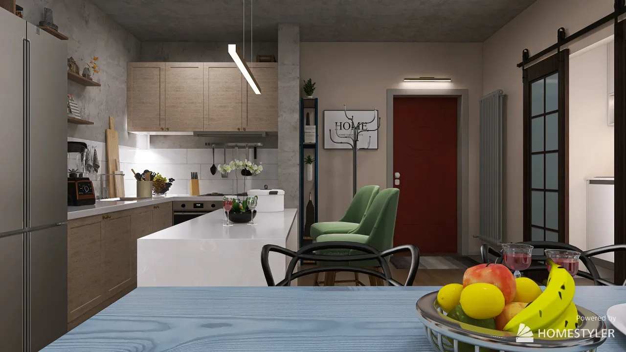 LivingDiningRoom 3d design renderings