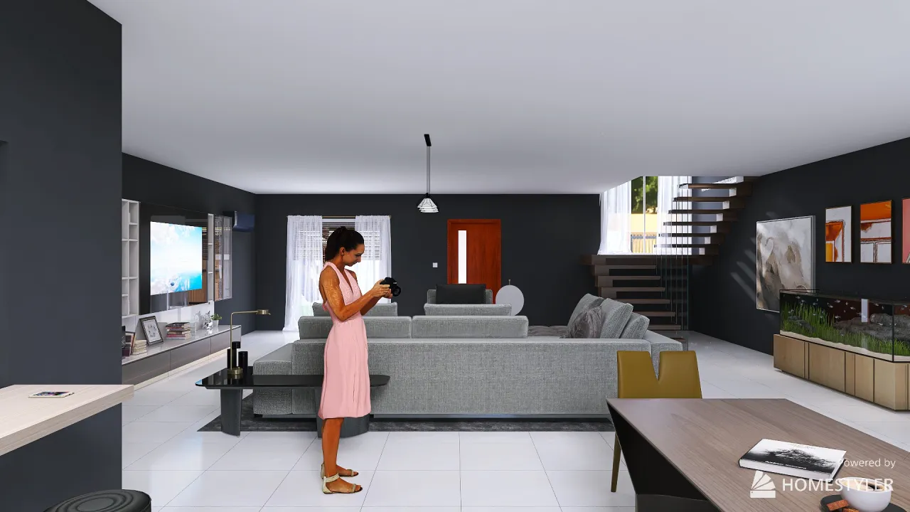 LivingDiningRoom 3d design renderings