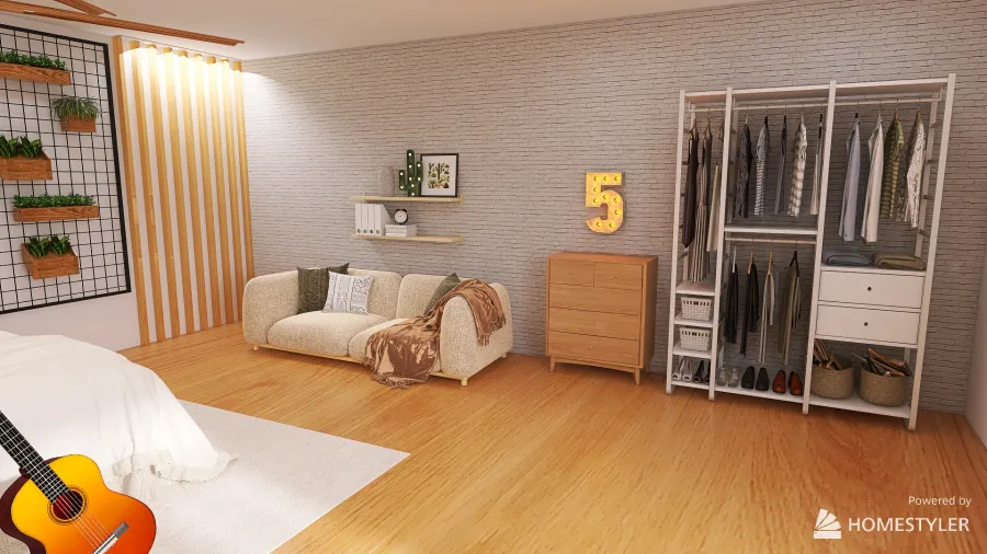 Aesthic bedroom 3d design renderings
