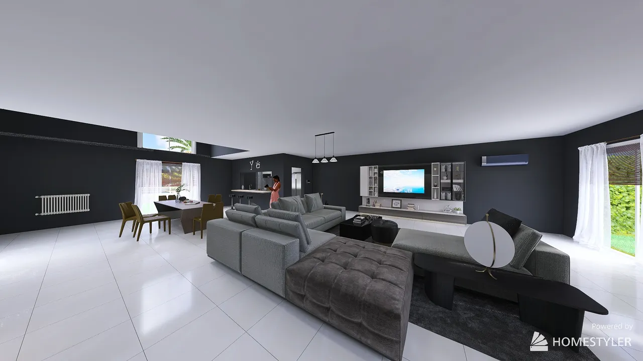 LivingDiningRoom 3d design renderings