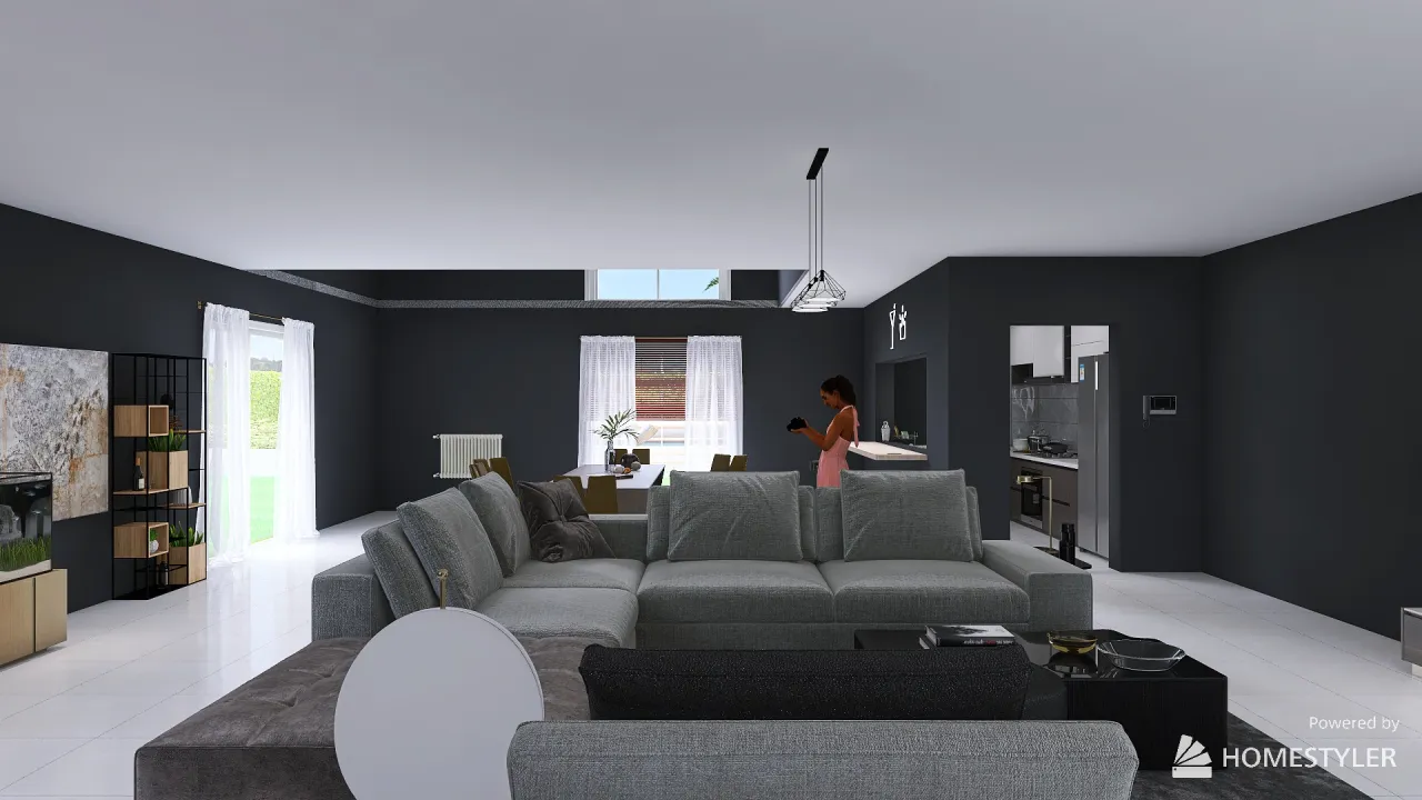 LivingDiningRoom 3d design renderings