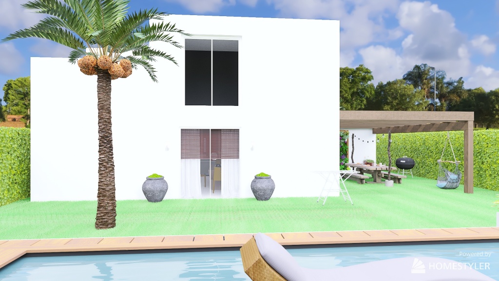 Suburban house 3d design renderings