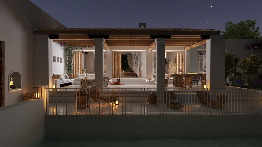 Costal Verano Mediterráneo WoodTones 3d design renderings
