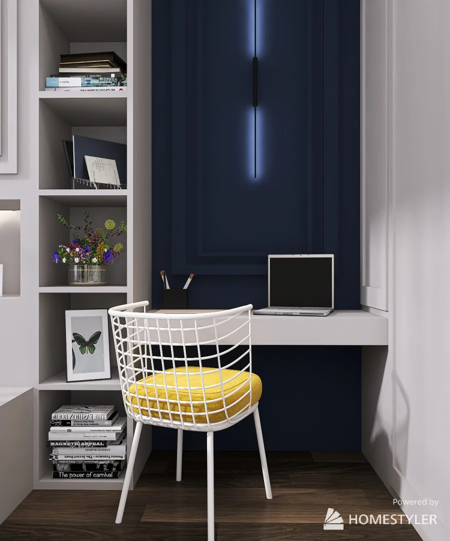blue apartment. 3d design renderings
