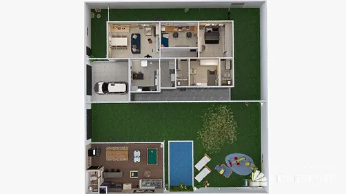 Casa área de lazer completa