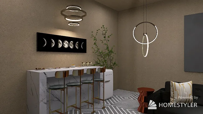 Luxe  Home Theatre 3d design renderings