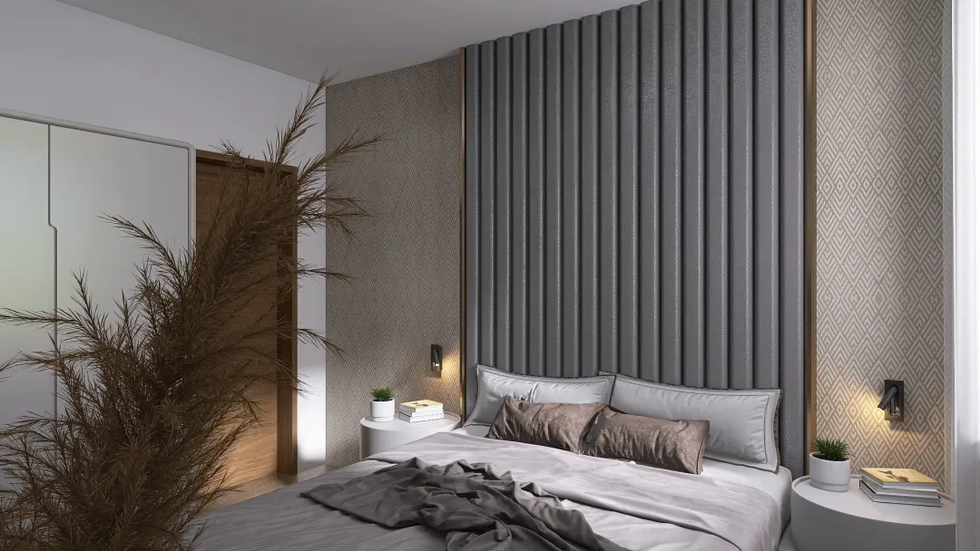 Two-room apartment for couple 3d design renderings