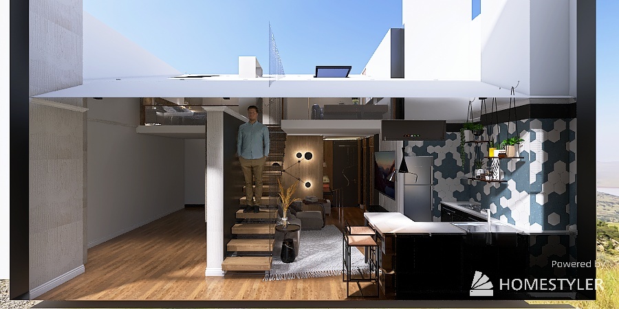 apartment with second light 3d design renderings