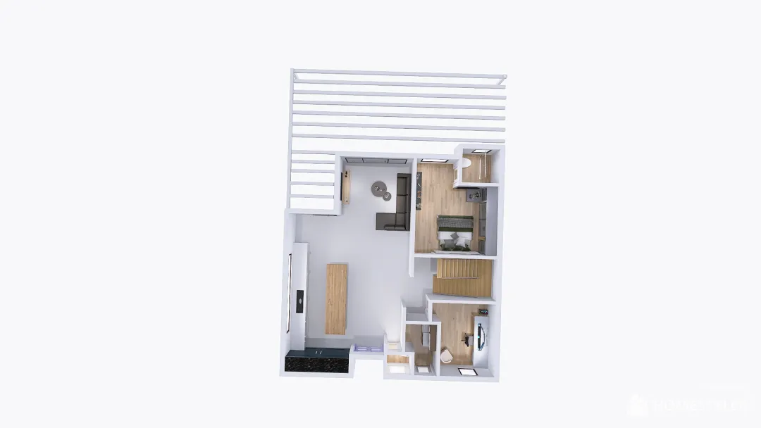 בית קרקע ומרפסת 3d design renderings