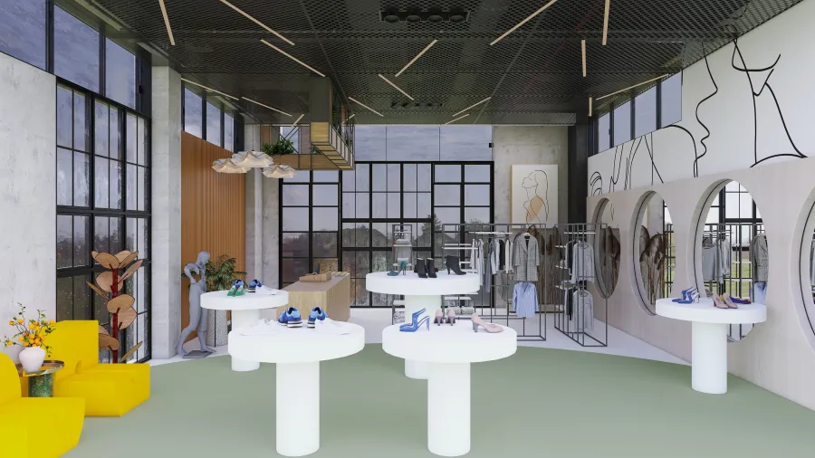 Lala's Shop Boutique 3d design renderings